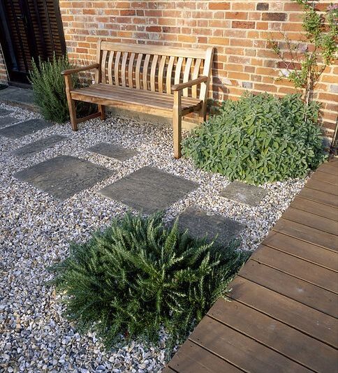 gravelling and bench The Coastal Garden Company | Creating Stunning Gardens in Torbay